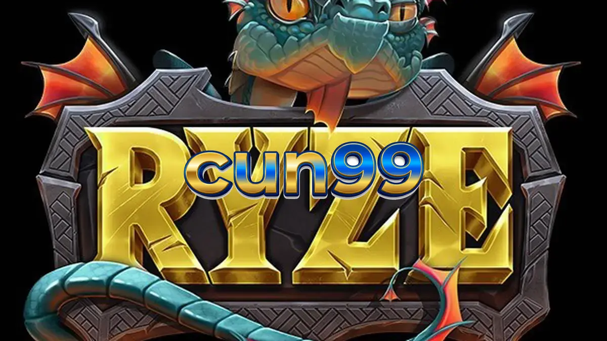 Tampilan visual slot Ryze dengan tema sarang naga dan elemen emas.