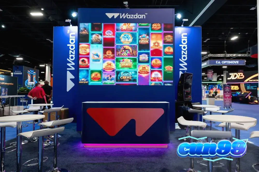 Logo Wazdan dan SlyBet dalam konteks kemitraan iGaming